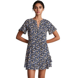 Reiss Lulu Flippy Ruffle Hem Mini | Soft Swing Silhouette, Sz 6